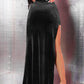 Black Velvet Draped Skirt