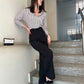 Combo Deal: Striped Shirt With High Waist Corset Pants