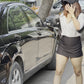 Combo Deal: Striped Shirt With Black Skorts