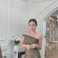 Shimmer Padded Fitted Tube Dress