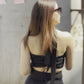 Black Rose Tube Bustier With Scarf