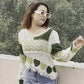 Crochet Asymmetrical Full Sleeves Top