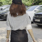Combo Deal: Striped Shirt With Black Skorts