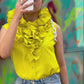 StyleAsh Flower Collar Sleeveless Shirt