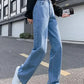 High Waist Straight Leg Denim Jeans