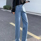High Waist Straight Leg Denim Jeans