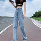 High Waist Straight Leg Denim Jeans