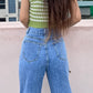 High Waist Straight Leg Denim Jeans