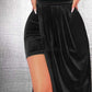 Black Velvet Draped Skirt