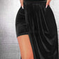 Black Velvet Draped Skirt