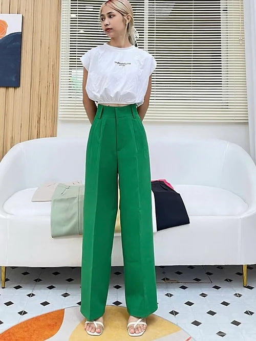 High Waist Wide Leg Pants