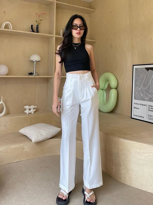 High Waist Wide Leg Pants