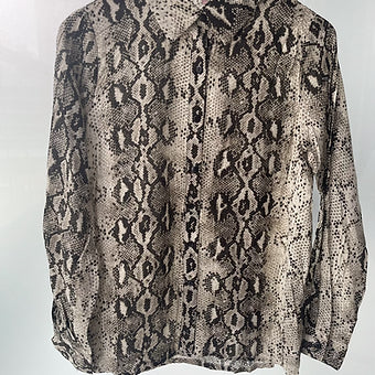 Animal Printed Button Down Shirt