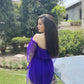 Dual Shade Ruffled Net Dress